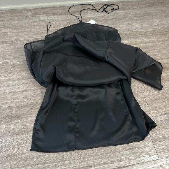 NWT Reformation Cana Black Halter Top Back Slit Long Occasion Dress (Sz 12) - Picture 8 of 13